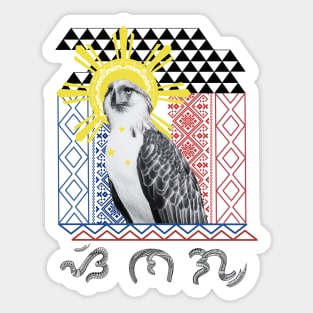 Philippine Eagle / Baybayin word Sinag (Ray of Light/Beam) Sticker